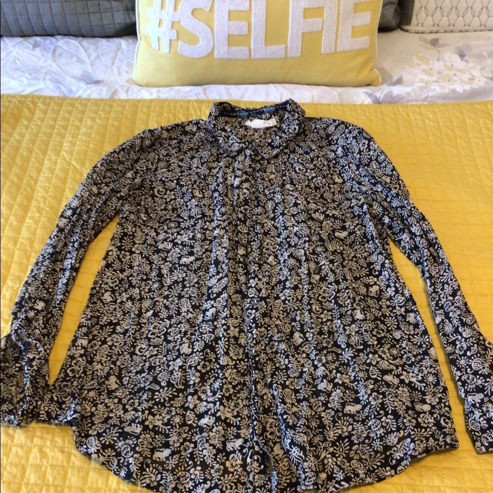 Anthropologie 100% cotton blouse lightweight